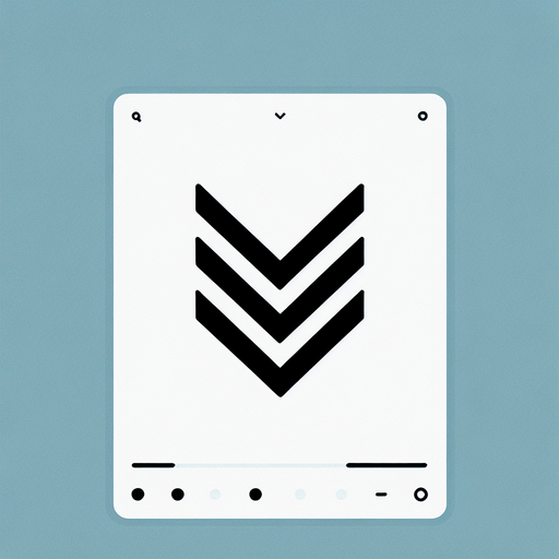 black chevron.
UI element