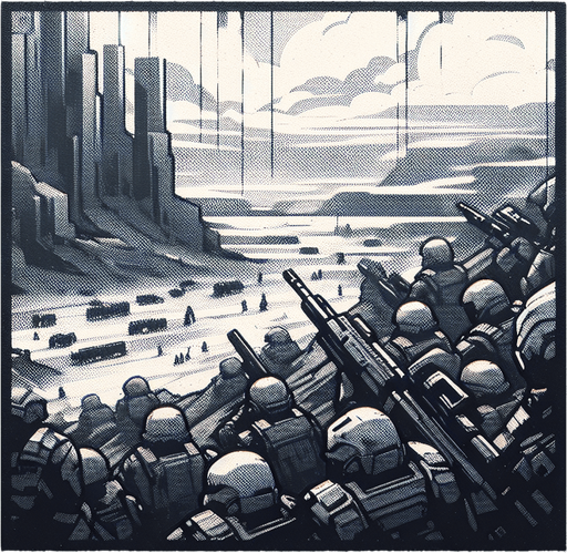 vojenský bungr.
Single Game Texture. In-Game asset. 2d. Blank background. High contrast. No shadows.