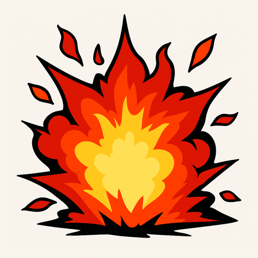 Ateş - Patlama.
In-Game asset.  2d.  High contrast.  No shadows