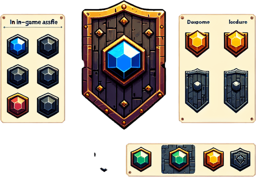 shild.
Single Game Texture.  In-Game asset.  2d.  Blank background.  High contrast.  No shadows