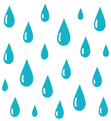 raindrops.
In-Game asset.  2d.  High contrast.  No shadows