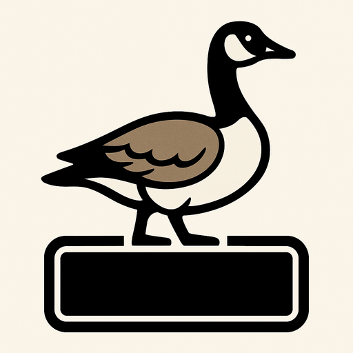 Canadian Geese Style Menu button. In-Game asset. 2d. High contrast. No shadows no text on image!.
In-Game asset.  2d.  High contrast.  No shadows