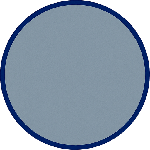 crea la imagen de un circulo azul grisaseo simple y contorno azul fuerte.