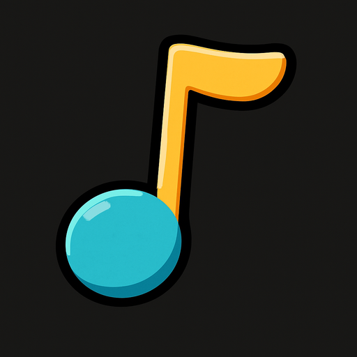 music note.
In-Game asset.  2d.  High contrast.  No shadows
