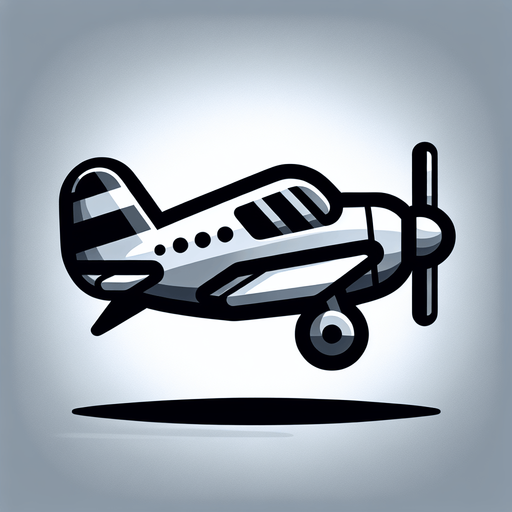 A small airplane.
Single Game Texture. In-Game asset. 2d. Blank background. High contrast. No shadows.