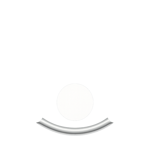 Simple white ball at the center of the arc