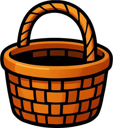 Basket.
In-Game asset.  2d.  High contrast.  No shadows