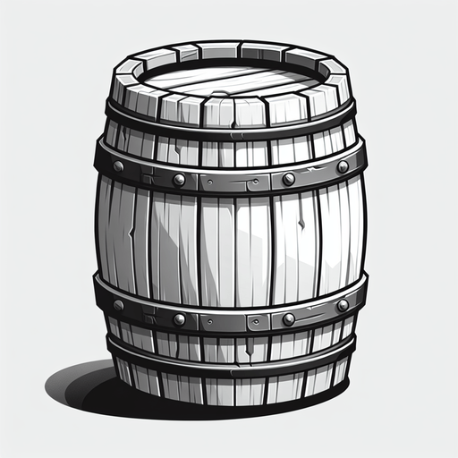 western barrel.
Single Game Texture. In-Game asset. 2d. Blank background. High contrast. No shadows.