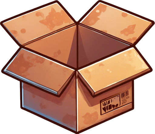 cute Chibi ginger cat peeking from a box. Cheeky, happy.