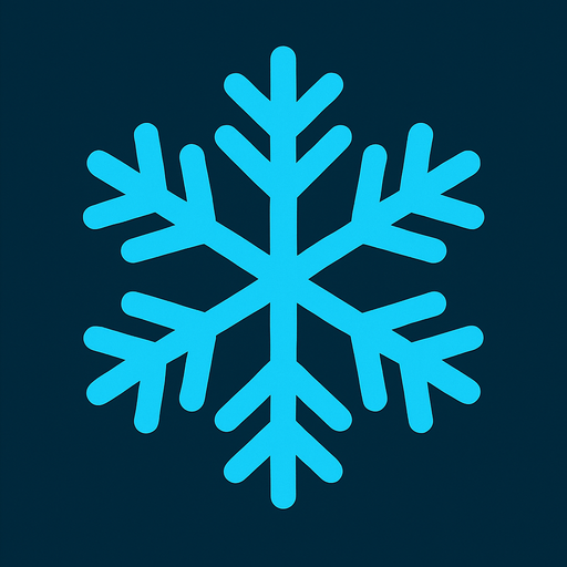 a snowflake.
In-Game asset.  2d.  High contrast.  No shadows