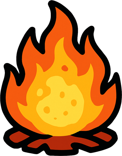 Ember.
In-Game asset.  2d.  High contrast.  No shadows