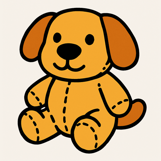 dogPlushie.
In-Game asset.  2d.  High contrast.  No shadows