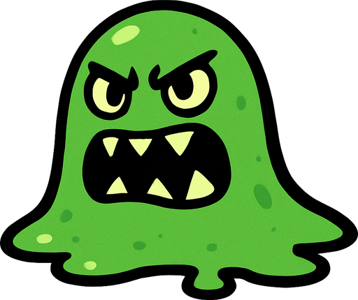 get an enemy in the form of slime.
In-Game asset.  2d.  High contrast.  No shadows