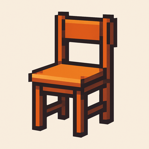 chair.
In-Game asset.  2d.  High contrast.  No shadows. pixel art
