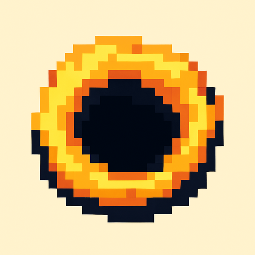 un agujero hecho con pixeles.
In-Game asset.  2d.  High contrast.  No shadows