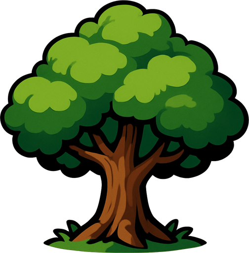 TREE.
In-Game asset.  2d.  High contrast.  No shadows