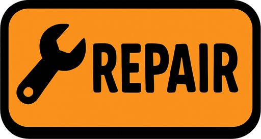 2d simple repair button.
In-Game asset.  2d.  High contrast.  No shadows