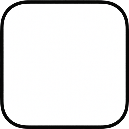 White, rounded square, simple.
In-Game asset.  2d.  High contrast.  No shadows