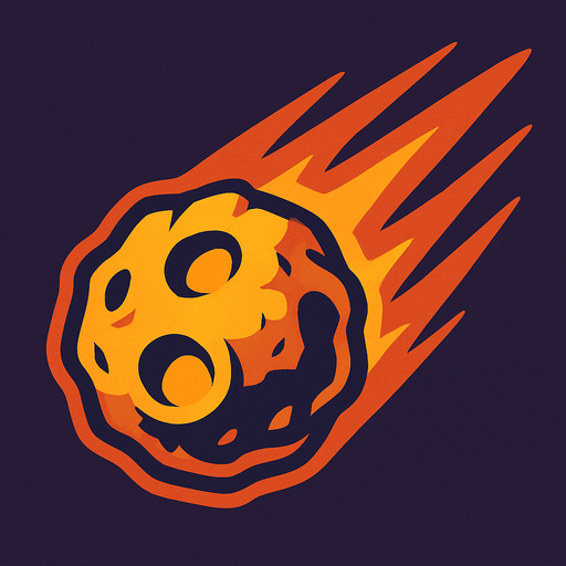 meteor.
In-Game asset.  2d.  High contrast.  No shadows