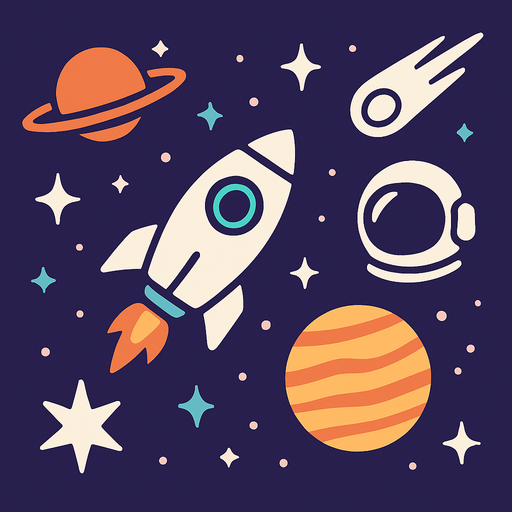 Space.
In-Game asset.  2d.  High contrast.  No shadows