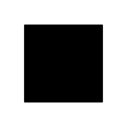 flat black square.
In-Game asset.  2d.  High contrast.  No shadows