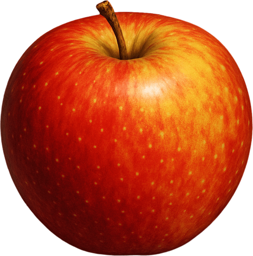 ultra realistic apple.
In-Game asset.  2d.  High contrast.  No shadows