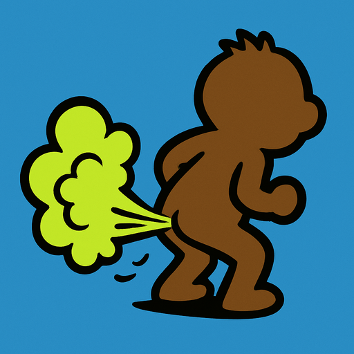 fart animation.
In-Game asset.  2d.  High contrast.  No shadows
