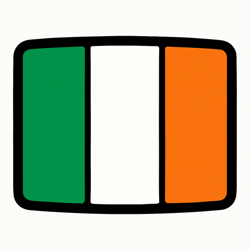 ireland flag.
In-Game asset.  2d.  High contrast.  No shadows