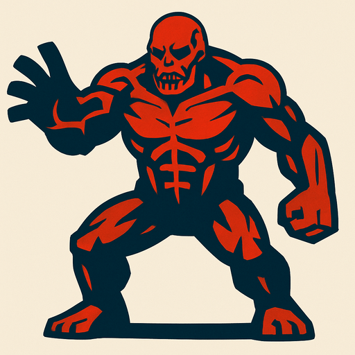 Titan enemy.
In-Game asset.  2d.  High contrast.  No shadows