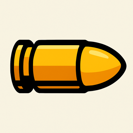 bullet.
In-Game asset.  2d.  High contrast.  No shadows