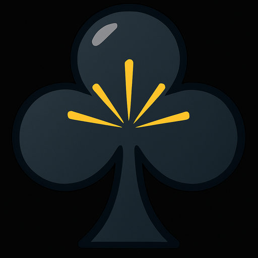 Just the club from this picture with 1. **Fan/Spray Symbol** - Three or more lines radiating outward from a central point, yellow in color, in the center of the club.