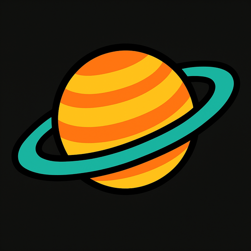 satürn.
In-Game asset.  2d.  High contrast.  No shadows
