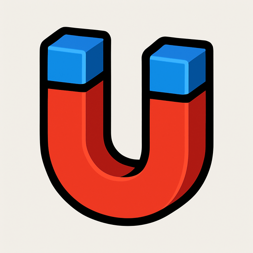 magnet.
In-Game asset.  2d.  High contrast.  No shadows