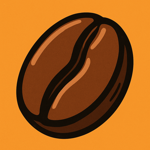 arabica bean.
In-Game asset.  2d.  High contrast.  No shadows