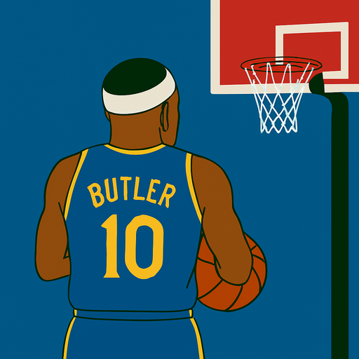 Change picture so his hands are down preparing to shoot