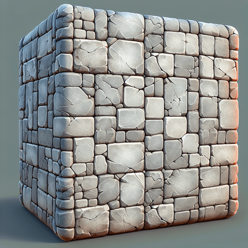 Paving stone.
Single Game Texture. In-Game asset. 2d. Blank background. High contrast. No shadows.