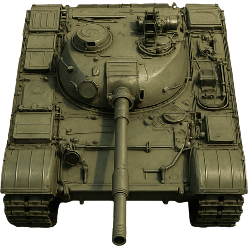 Military tank, top view