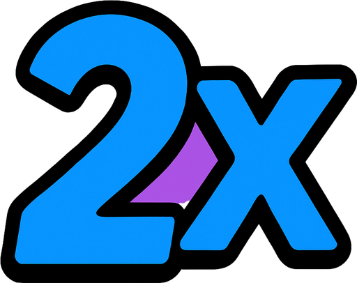 blue 2x.
In-Game asset.  2d.  High contrast.  No shadows