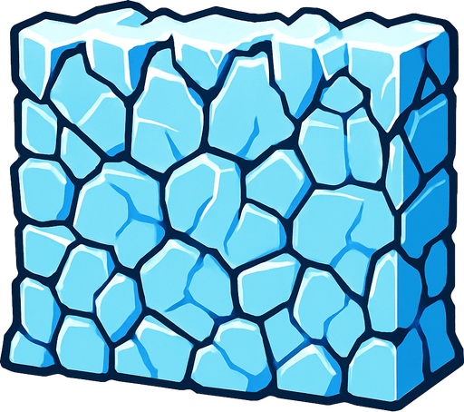 Ice wall.
In-Game asset.  2d.  High contrast.  No shadows