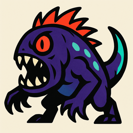 Düşman farklı canavar.
In-Game asset.  2d.  High contrast.  No shadows