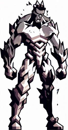 Make his whole body look destroyed.