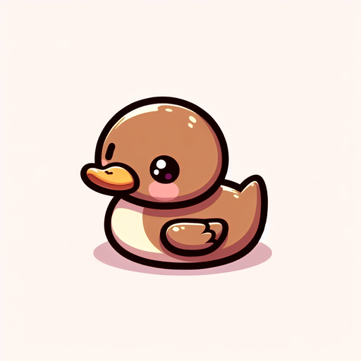a cute swimming duck from left to right.
Single Game Texture.  In-Game asset.  2d.  Blank background.  High contrast.  No shadows. kawaii