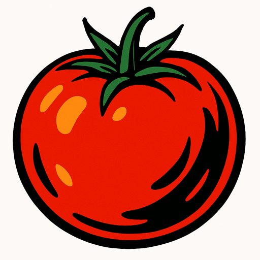 tomato.
2d.  High contrast.  No shadows