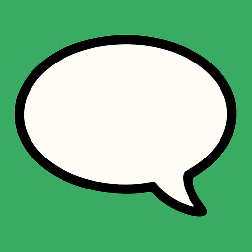 Make a dialogue bubble with NO TEXT!.
In-Game asset.  2d.  High contrast.  No shadows