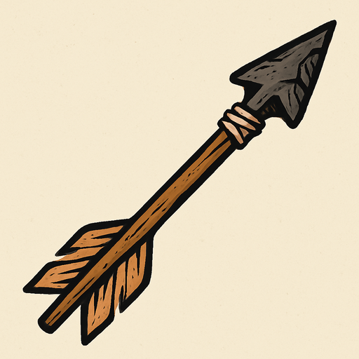 ok istiyorum eski zamanlarda hayvan avalrken kullanılan oklardan.
In-Game asset.  2d.  High contrast.  No shadows
