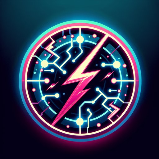 neon colored cyberpunk round electricity.
Single Game Texture. In-Game asset. 2d. Blank background. High contrast. No shadows.