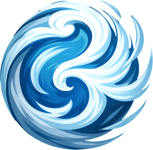Air airball shout of a dragon. sphere. mixed grey with white & blue colors. HD colors
In-Game asset.  2d.  High contrast.  No shadows