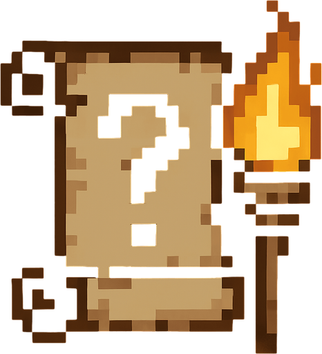 İpuçları icon Dark souls style 2d pixel art.
In-Game asset.  2d.  High contrast.  No shadows