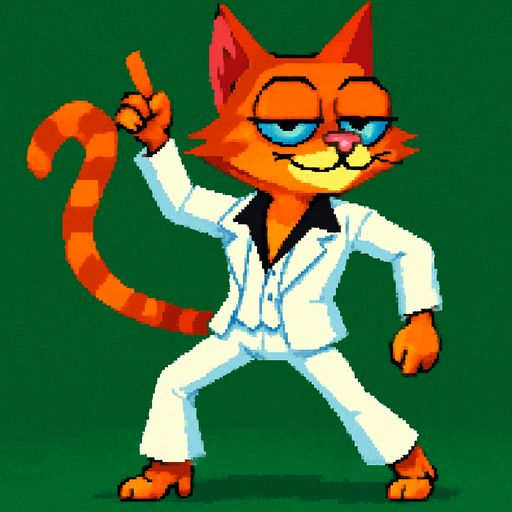 reimaginalo bailando como tony manero en fiebre de sabado por la noche con fondo verde