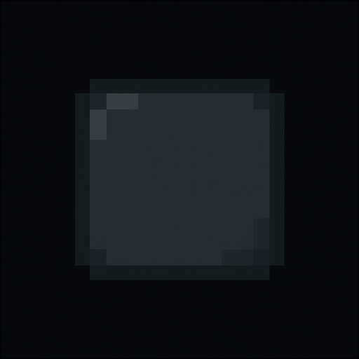 dark gray square 16*16 pixels pixel art..
In-Game asset.  2d.  High contrast.  No shadows